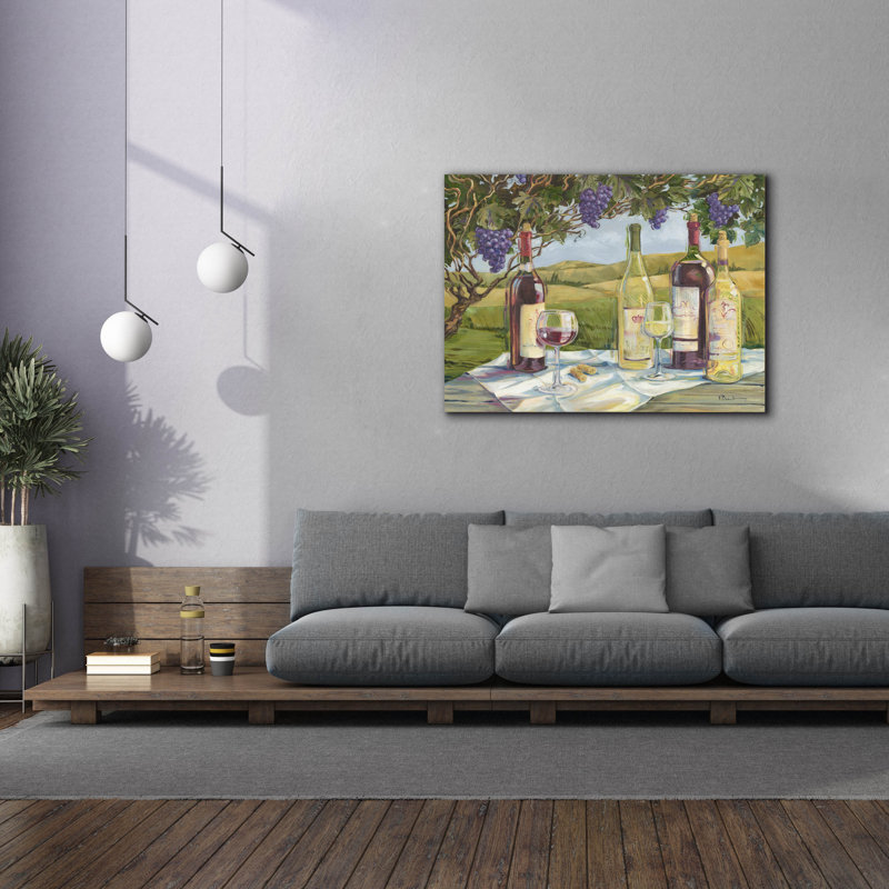 «Vineyard Wine T dégustation» par Paul Brent, H 40 po x l 54 po x P 1,5 po