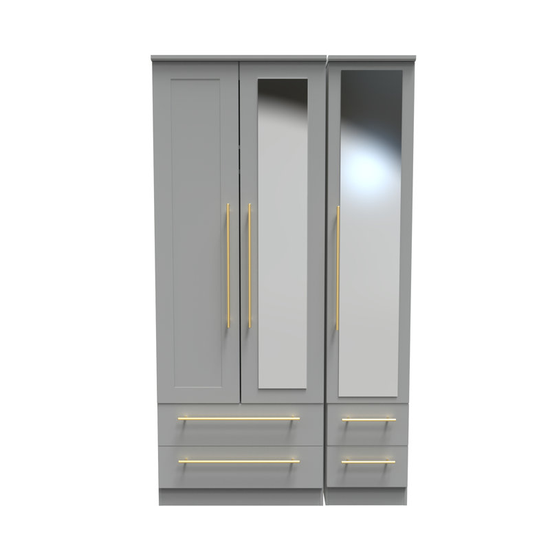 Behrad Manufactured Wood Wardrobe, Dusk Grey