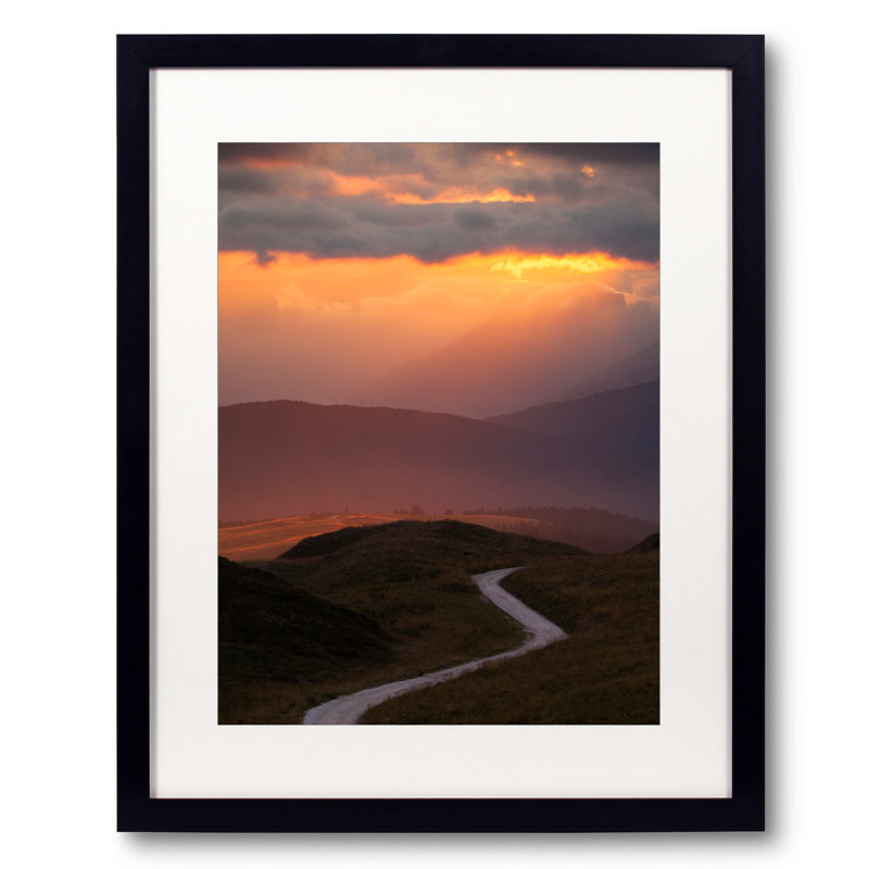 Dolomites, Italy, Enlightenment Print by Frank Peters, Black Framed Paper, 21.25" H x 17.25" W x 0.88" D, White