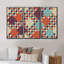 Multicolor Triangular Geometrics II - ensemble de 3 reproductions d'art encadrées sur toile-1503668369-1503668373