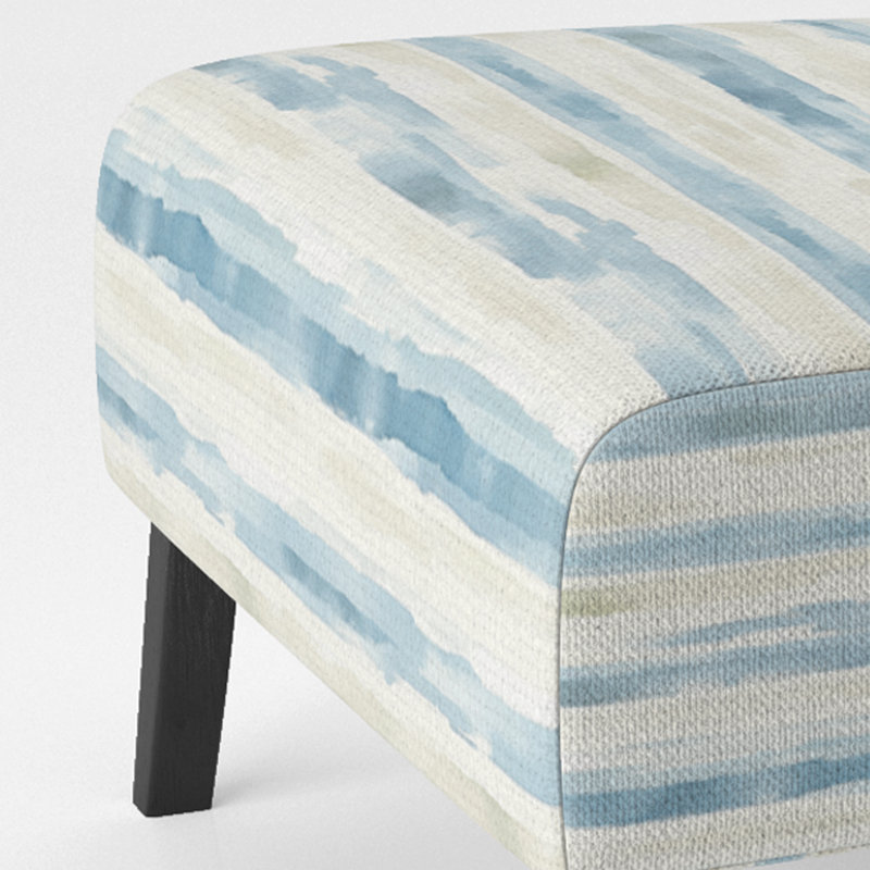 Fauteuil de chambre Modern Modern - Fauteuil de chambre bleu et beige, Pantoufle sans accoudoirs