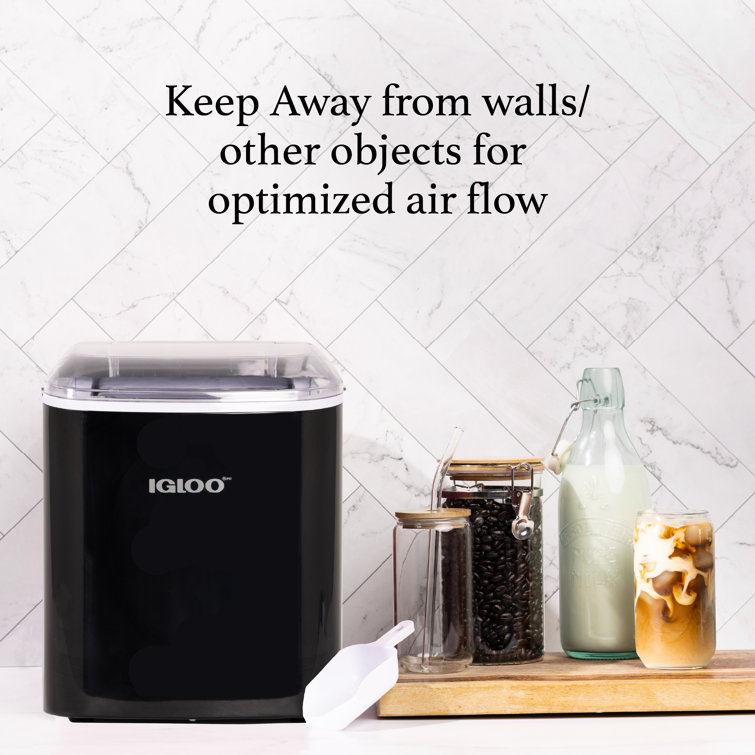 Igloo Automatic Self-Cleaning 26 lb Ice Maker, Black