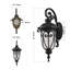 Paquet de 1 lanterne murale d'extérieur classique de 23 po (H), applique murale rétro noire avec verre à bulles, luminaire extérieur résistant aux intempéries pour porche, patio et entrée (ampoule non incluse)