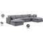 Ensemble modulaire de coin en velours 6 pièces Itala-94482499