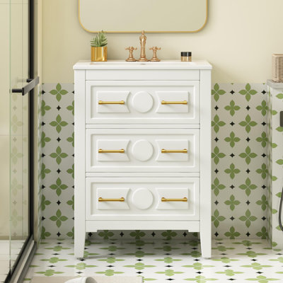 Bathroom Vanity with Ceramic Sink