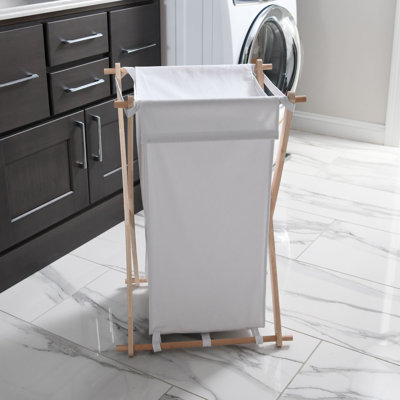 Wood X Frame Hamper