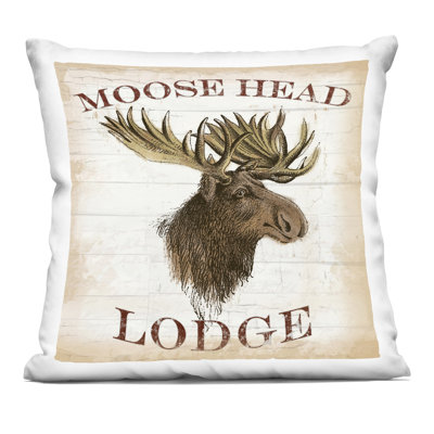 Conception de coussin décoratif Moose Head Lodge par Lula Bijoux & co.