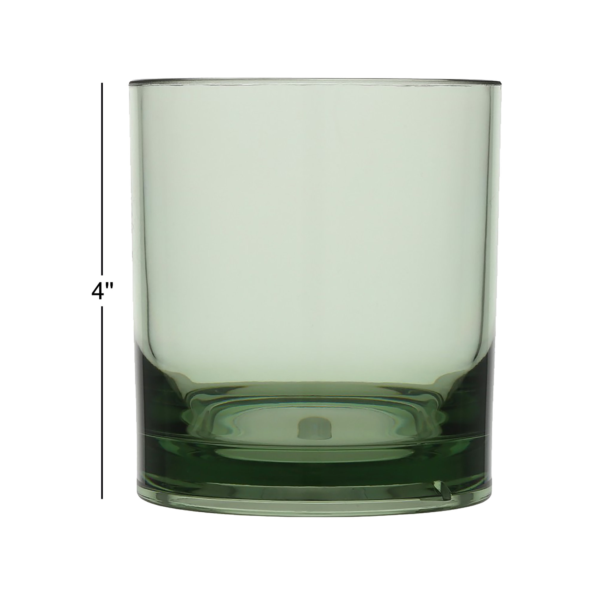 Fortessa Urbo Outdoor CoPolyester, 14 Ounce Double Old Fashioned (Set of 6),, Sage Green
