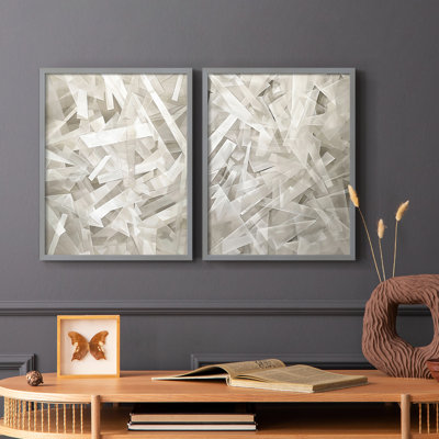 ABSTRACT Series XLVI - reproduction encadrée de qualité supérieure - prête à être accrochée - aucun clou requis - aucun clou requis