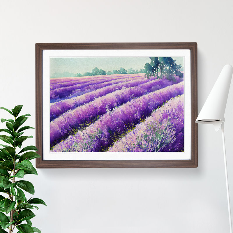 Lavender Field Vol.7 - Framed Print, 34cm H x 46cm W x 2cm D, Walnut