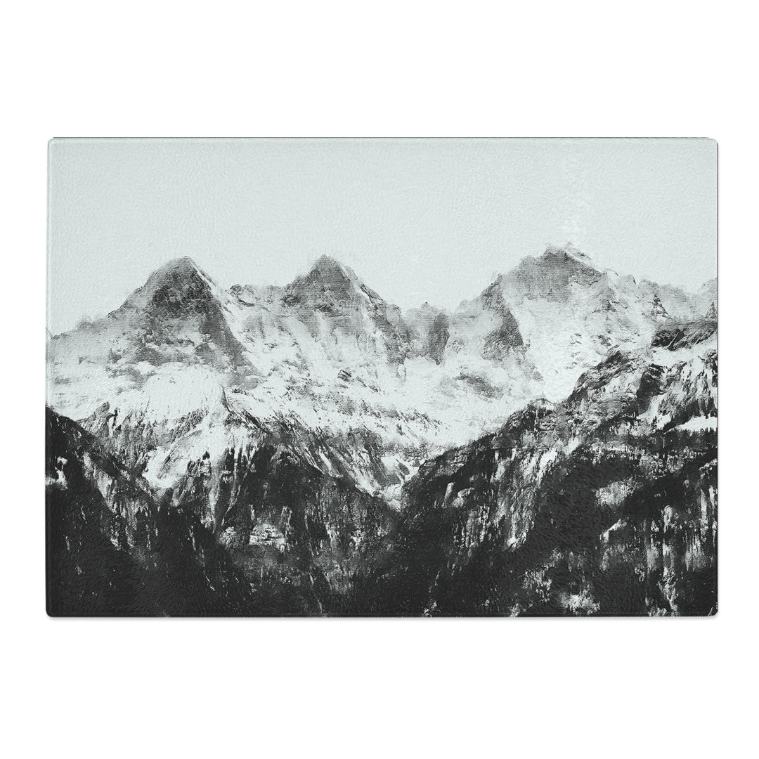 Tempered Glass Mountain in Switzerland Chopping Board