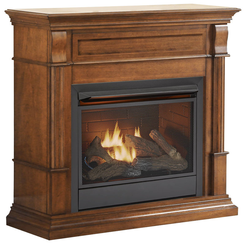 Zellmer 44'' W Ventless Fireplace, Apple Spice