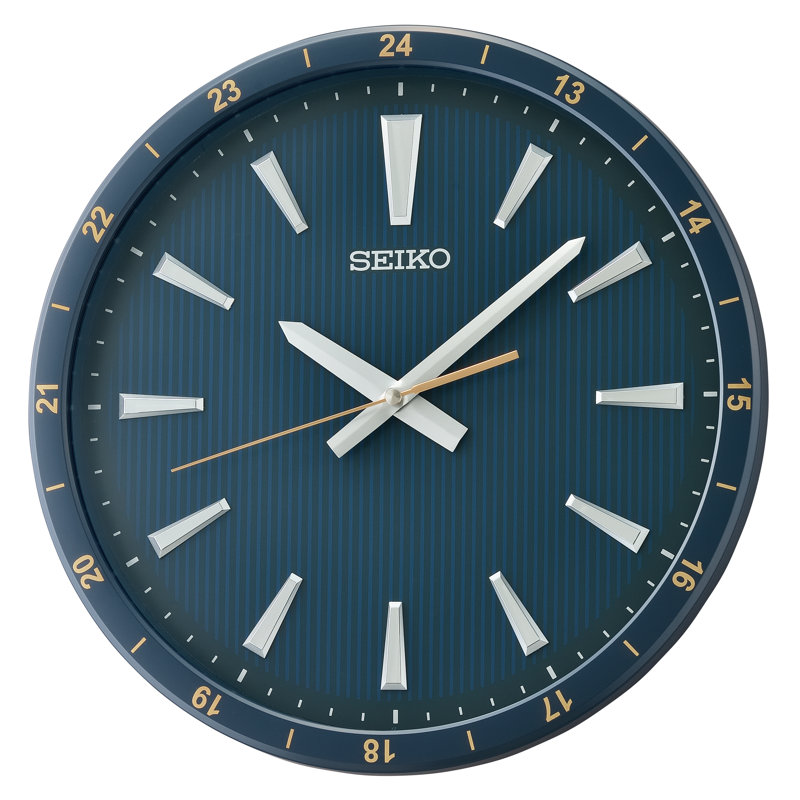 QXA802LLH Heritage Design Clock, Blue, Blue