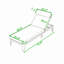 Chaise longue en bois 2 pièces avec dossier réglable et coussin de tête-805496336