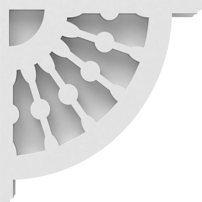 1 7/8"W X 8"D X 8"H Classic Wagon Wheel Architectural Grade PVC Corbel
