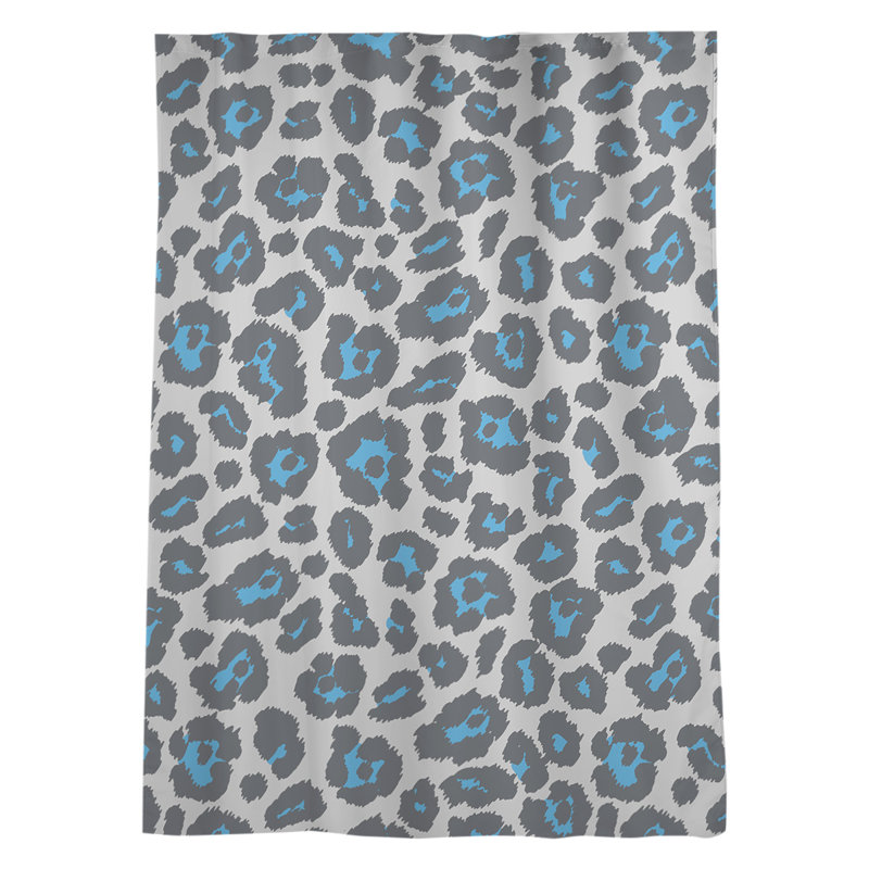 Room Darkening Curtain Single Panel, Silver/Black/Blue