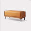 Banc rembourré en similicuir orange