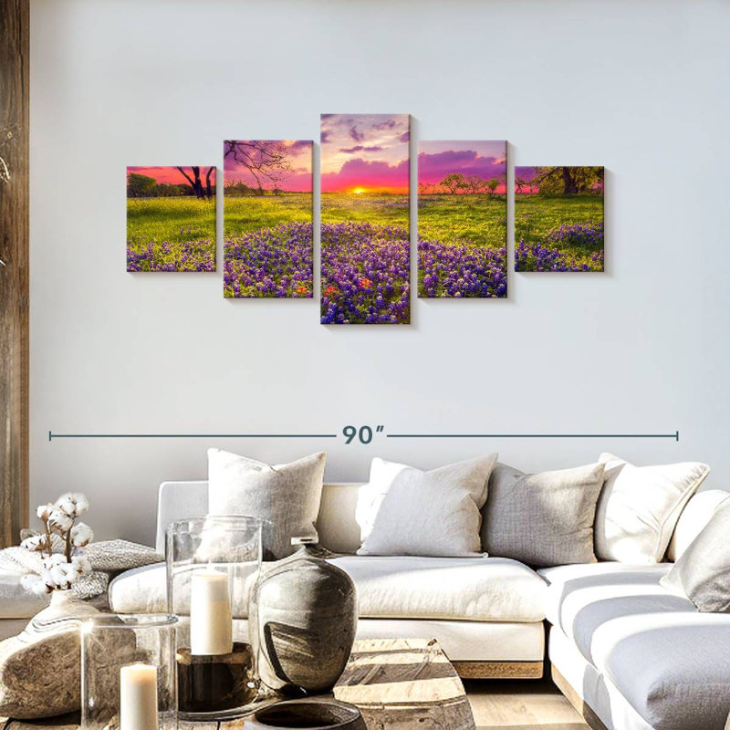 Champ de lavande Pastel Horizon, H 30 po x l 68 po