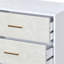 Commode blanche, champagne et or Myles