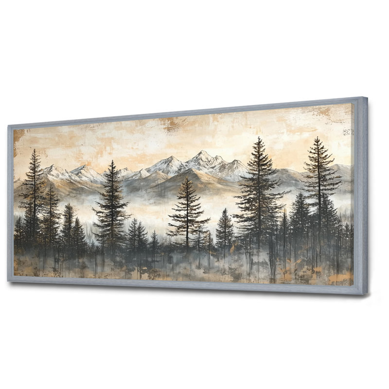 Gerarde - Landscapes Wall Art, Argent argent, H 28 po x l 60 po, Impression encadrée flottante