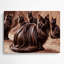 Cats York chocolat noir, art mural en métal-1622080727