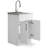 Modern Wide Shaker - 28" Laundry Cabinet With Faucet And Sink - White-1557681775