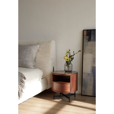 Anemarie 45cm W Metal Bedside Table