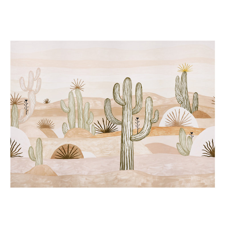 Schumacher x Abel Macias Desert Scape Panel Set, Beige/Brown