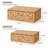 2-Piece Wicker Storage Boxes with Lids for Shelves and Home Organization