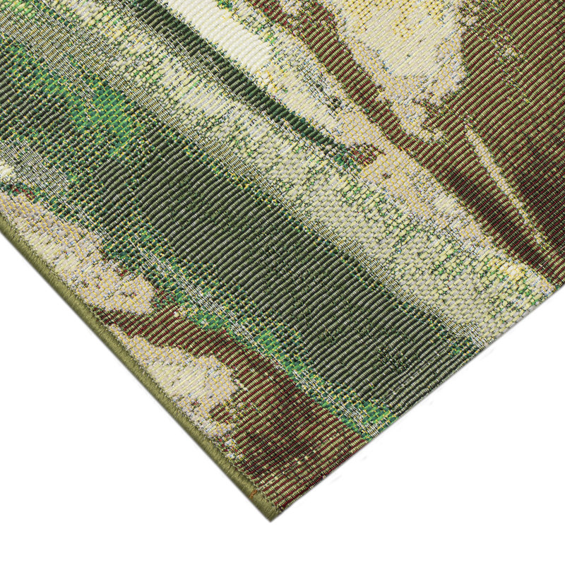 Tapis d'intérieur / extérieur vert Bay Bay Home ™ Kenilworth, Rectangle 6 pi 6 po x 9 pi 4 po