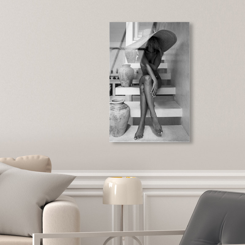 Andrea II Gray Canvas People Print by Oliver Gal, 15"H x 10"W, High-Gloss Acrylic Print