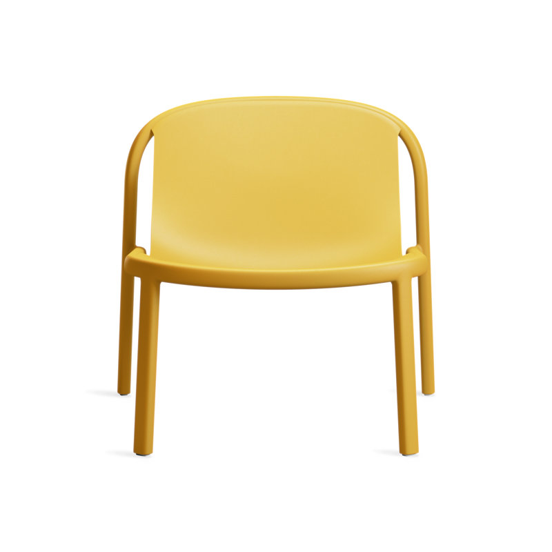 Decade Outdoor Armless Lounge Chair, Mustard