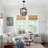 Mercer41 6 - Light Dimmable Industrial Square/Rectangle Geometric Candle Style Chandelier with Metal Cage for Dining Room, Kitchen Island, Foyer, Hallway-1153974941