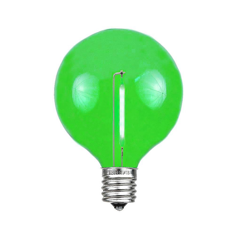 Kerstie 25 - Ampoule de rechange G40 de 2,25 po de hauteur par 1,5 po de largeur, Vert