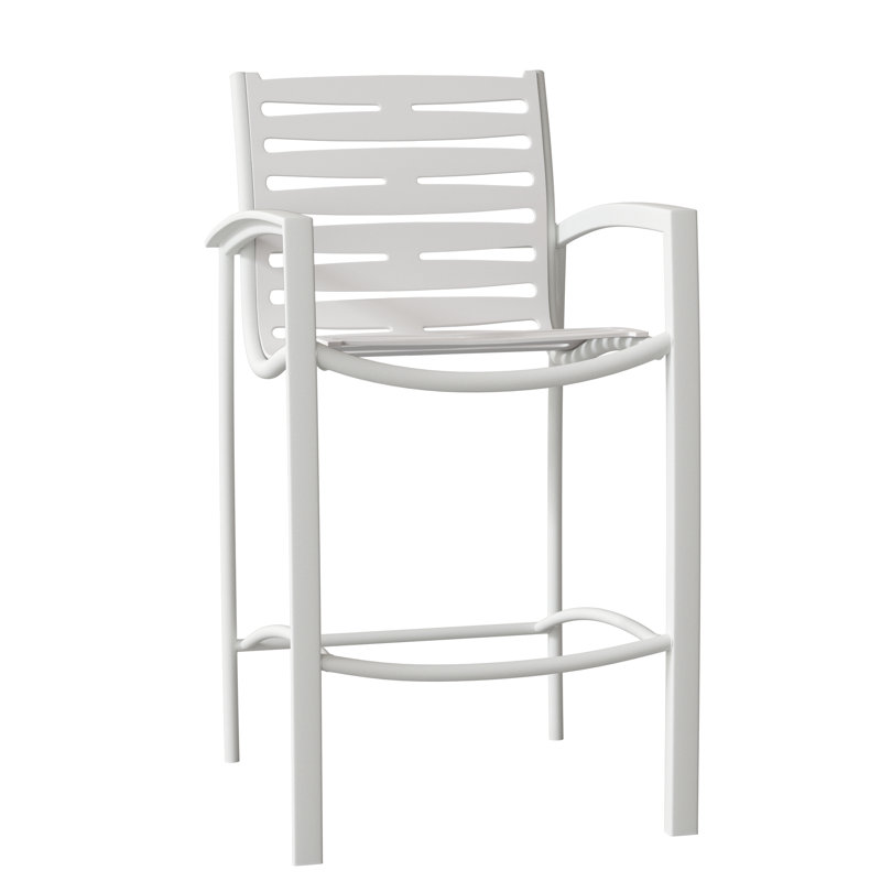 Tabouret de bar 28 po South Beach EZ Span ™, Neige, Vinyle bleu royal