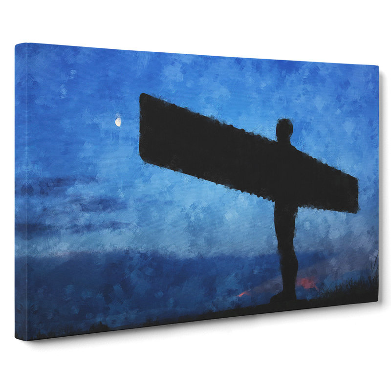 Angel of the North in Newcastle Vol.1 - Wrapped Canvas Painting, 50cm H x 76cm W x 3cm D
