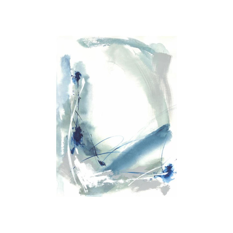 «Blue Note II» par Janice Sadler - Peinture, H 48 po x l 36 po, Couche de verre
