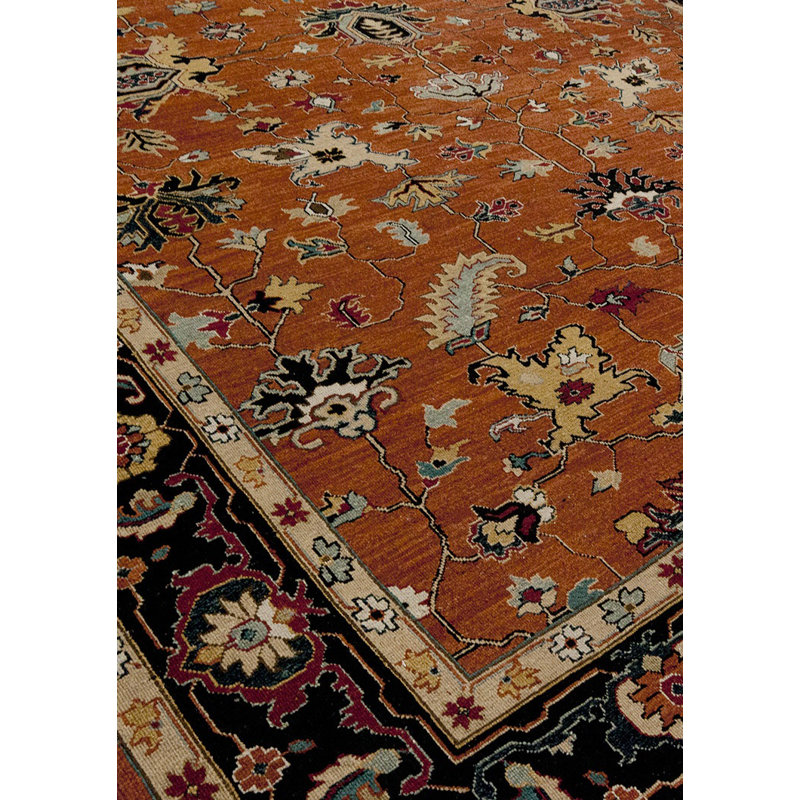 Herscher Wool Floral Area Rug, Rectangle 2' x 3'