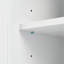 Grande armoire de rangement avec deux tiroirs pour salle de bain / bureau, blanc-743723851