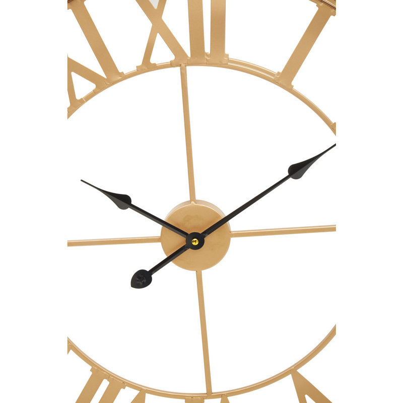 Exline Metal Wall Clock, Gold