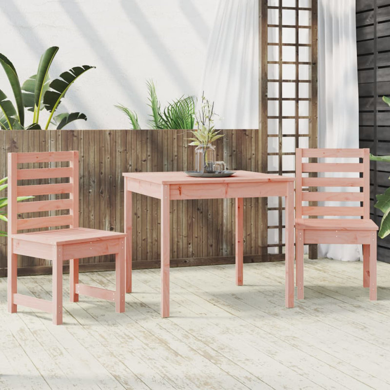 Nasiba 2 - Person Patio Dining Set with Square Table, Brown Douglas