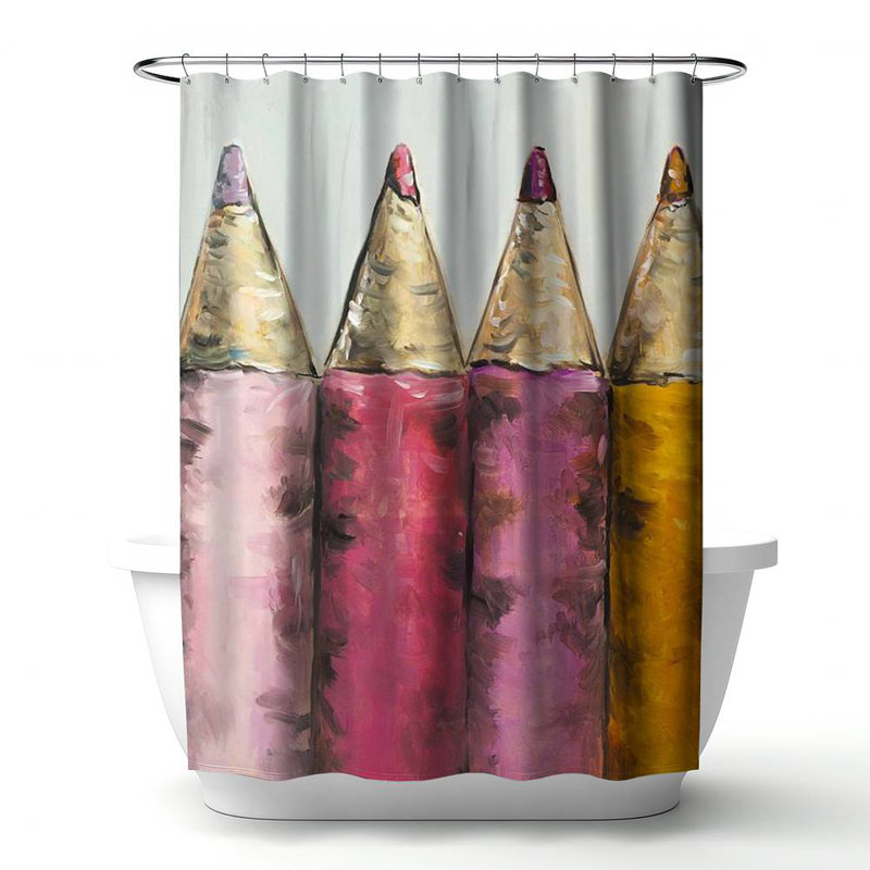 Shower Curtain MI47 – Polyester Shower Curtain, Dye Sublimation Print, 71" W × 74" L