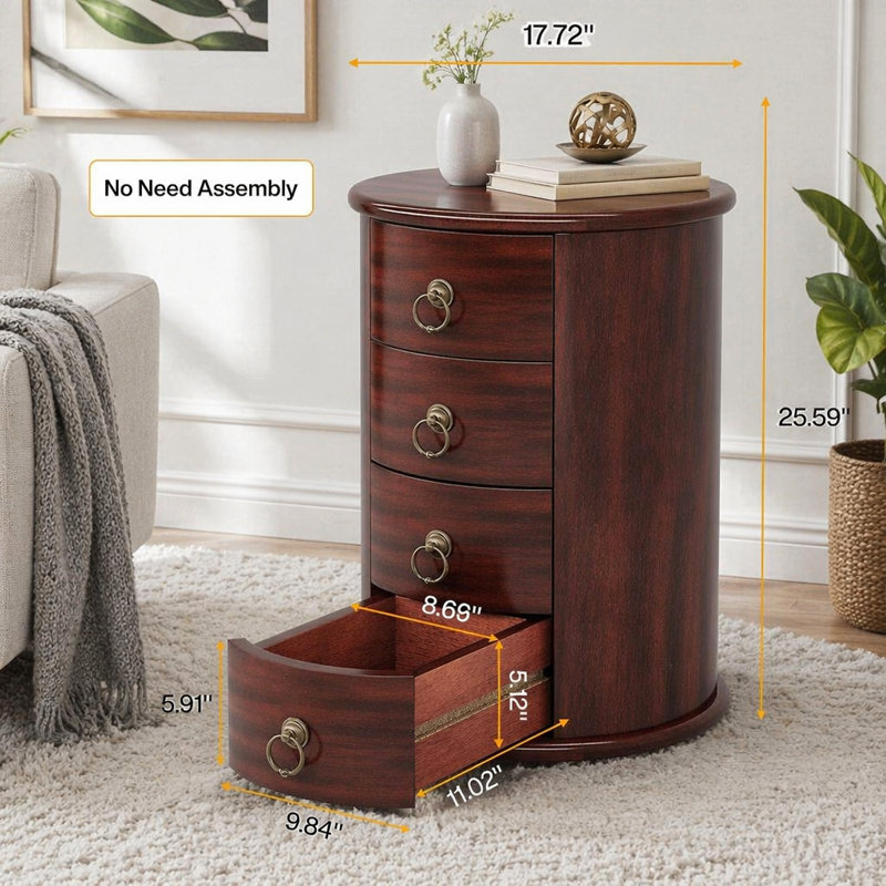 Table de chevet en bois, table d'appoint