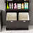 Two-Compartment Tilt-Out Dirty Laundry Basket Tall Bathroom Cabinet With 2 Adjustable Shelves-2006985910