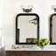 Ensemble de meuble-lavabo 2 lumières avec abat-jour en verre martelé Corder-96220955
