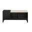 Banc Rowan, tissu et noir