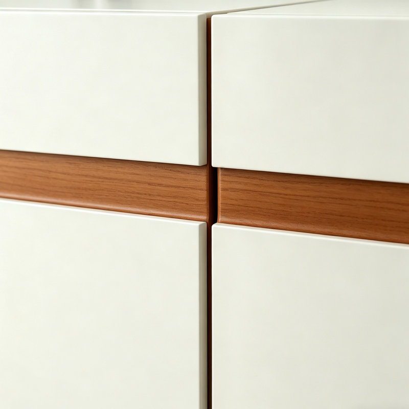 Console moderne minimaliste moderne, H 35,43 po x l 39,37 po x P 15,75 po, Blanc