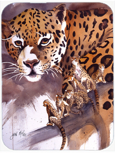 Caroline's Treasures Cheetah Glass Cutting Board