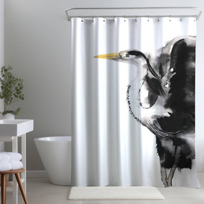 Brogyn – Polyester Shower Curtain, Dye Sublimation Print, 71" W × 74" L