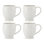 French Perle Groove Mugs, Set Of 4